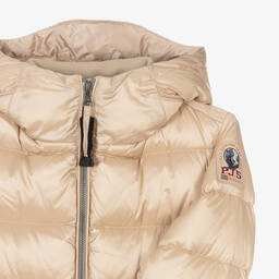 Parajumpers-Girls Beige Down Puffer Jacket | Childrensalon Outlet