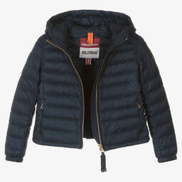 Parajumpers-Girls Blue Down Puffer Jacket | Childrensalon Outlet