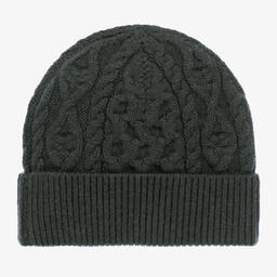 Parajumpers-Green Cable Knit Wool Hat | Childrensalon Outlet