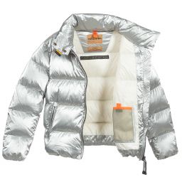 Parajumpers-Teen Silver Logo Puffer Jacket | Childrensalon Outlet