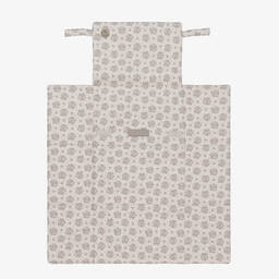 Pasito a Pasito-Beige Floral Baby Changing Mat (70cm) | Childrensalon Outlet