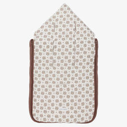 Pasito a Pasito-Коричневый хлопковый конверт в цветочек | Childrensalon Outlet