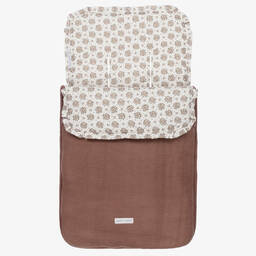 Pasito a Pasito-Коричневый хлопковый конверт в цветочек | Childrensalon Outlet