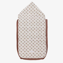 Pasito a Pasito-Brown & Ivory Floral Baby Nest (77cm) | Childrensalon Outlet