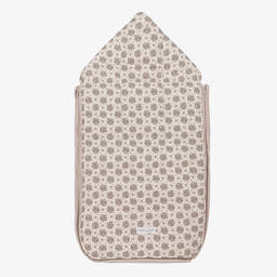 Pasito a Pasito-Grey & Beige Floral Baby Nest (77cm) | Childrensalon Outlet