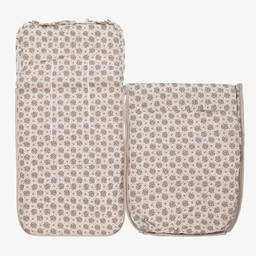 Pasito a Pasito-Grey & Beige Floral Baby Nest (77cm) | Childrensalon Outlet