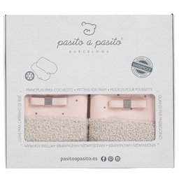 Pasito a Pasito-Pink & Grey Stroller Mittens | Childrensalon Outlet