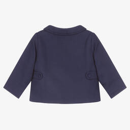 Patachou-Baby Boys Blue Cotton Jacket | Childrensalon Outlet
