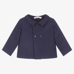 Patachou-Baby Boys Blue Cotton Jacket | Childrensalon Outlet