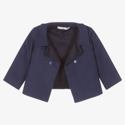 Patachou-Baby Boys Blue Cotton Jacket | Childrensalon Outlet