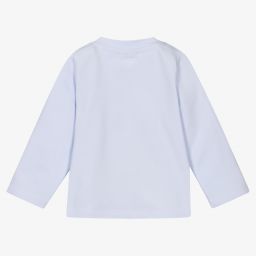 باتاشو-Baby Boys Blue Cotton Top  | Childrensalon Outlet