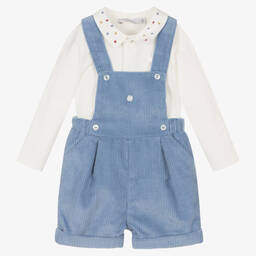 Patachou-Кремовое боди и голубые шорты из хлопка | Childrensalon Outlet