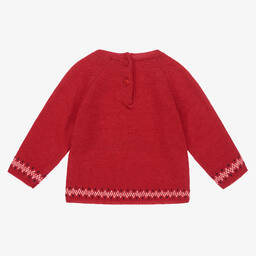 Patachou-Красный шерстяной свитер | Childrensalon Outlet