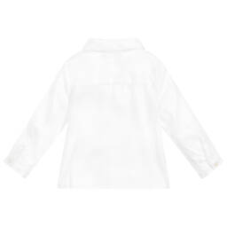 Patachou-Baby Boys White Buttoned Cotton Shirt | Childrensalon Outlet