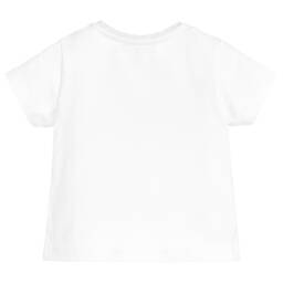 Patachou-Baby Boys White & Grey Panel T-Shirt | Childrensalon Outlet