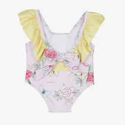 Patachou-Розовый купальник с цветами и бабочками | Childrensalon Outlet