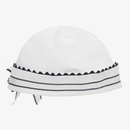 Patachou-Baby Girls White & Blue Hat | Childrensalon Outlet