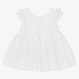Patachou-Baby Girls White Broderie Anglaise Dress | Childrensalon Outlet