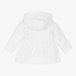 Patachou-Baby Girls White Cotton Coat | Childrensalon Outlet