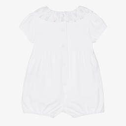 Patachou-Baby Girls White Frilly Cotton Shortie | Childrensalon Outlet