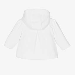 Patachou-Baby Girls White Hooded Jacket | Childrensalon Outlet