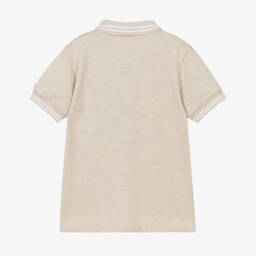 Patachou-Beige Cotton Polo for Boys | Childrensalon Outlet