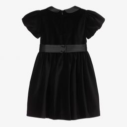 Patachou-Black Velvet Bow Dress | Childrensalon Outlet