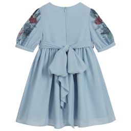 Patachou-Голубое шифоновое платье с цветочным рисунком | Childrensalon Outlet