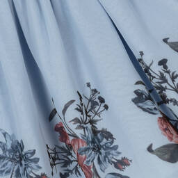 Patachou-Blue Floral Chiffon Dress | Childrensalon Outlet