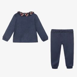 Patachou-Blue Knitted Ruffled Tracksuit | Childrensalon Outlet