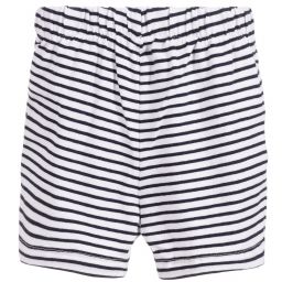 Patachou-Blue Striped Cotton Shorts | Childrensalon Outlet