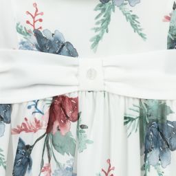 Patachou-Blue & White Chiffon Dress | Childrensalon Outlet