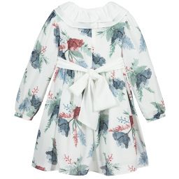 Patachou-Blue & White Chiffon Dress | Childrensalon Outlet