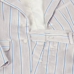 Patachou-Boys Beige Striped Shorts Suit | Childrensalon Outlet