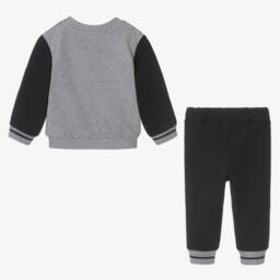 Patachou-Boys Blue and Grey Jersey Set | Childrensalon Outlet