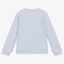 Patachou-Boys Blue Cotton Sweatshirt | Childrensalon Outlet
