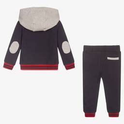 Patachou-Boys Blue Cotton Tracksuit | Childrensalon Outlet
