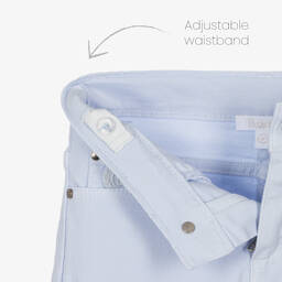 Patachou-Boys Blue Cotton Twill Trousers | Childrensalon Outlet