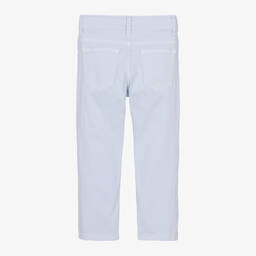 Patachou-Boys Blue Cotton Twill Trousers | Childrensalon Outlet