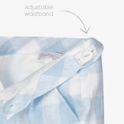 Patachou-Boys Blue Linen Shorts Suit | Childrensalon Outlet