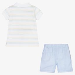 Patachou-طقم شورت قطن لون أزرق باهت للأولاد | Childrensalon Outlet