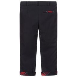 Patachou-Boys Blue Wool Trousers | Childrensalon Outlet