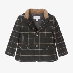 Patachou-Boys Charcoal Checked Jacket | Childrensalon Outlet