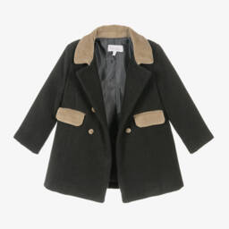 Patachou- معطف أولاد لون رمادي فحمي | Childrensalon Outlet