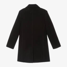 Patachou-Boys Classic Black Long Coat | Childrensalon Outlet