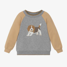 Patachou-Boys Cotton Canine Sweatshirt | Childrensalon Outlet