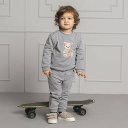 Patachou-Серый спортивный костюм из хлопка | Childrensalon Outlet