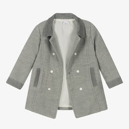 Patachou-Boys Grey Flannel Coat | Childrensalon Outlet