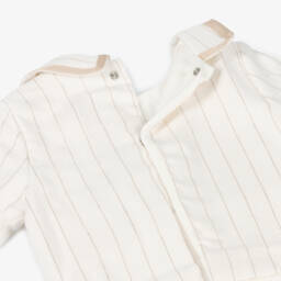 Patachou-Кремовый льняной хлопковый боди для мальчиков | Childrensalon Outlet