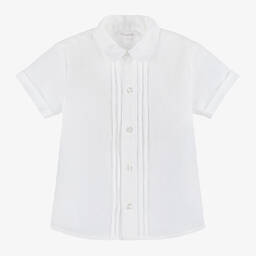 Patachou-Boys Ivory Linen Shirt | Childrensalon Outlet